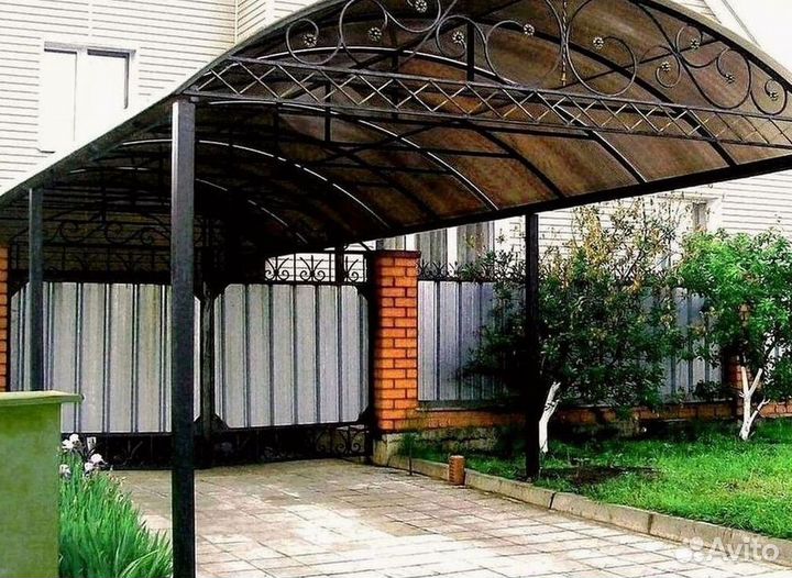 Навесы из поликарбоната для дачи