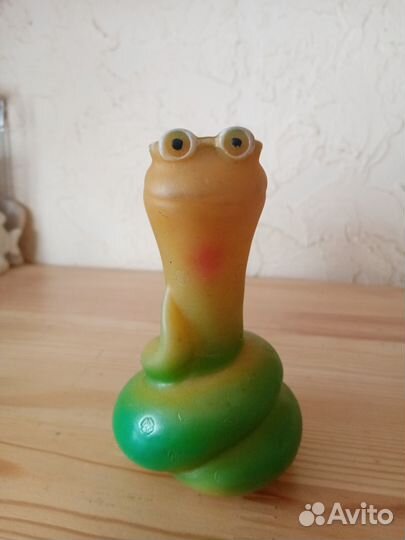 Удав, змейка, резиновая игрушка СССР. Лот 2