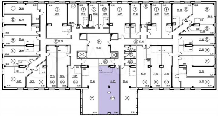 Апартаменты-студия, 81,6 м², 7/10 эт.