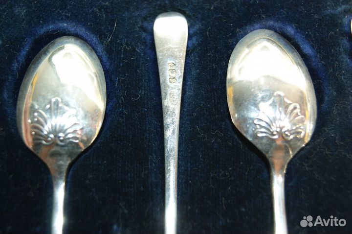 Элегантный рисунок набор ложки серебро 925 Англия