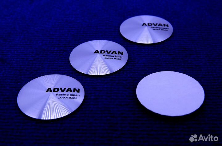 Комплект 3D наклеек диска Advan 44 56 65 мм хром