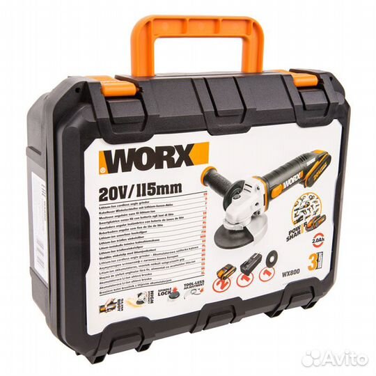 Угловая шлифмашина аккумуляторная Worx WX800