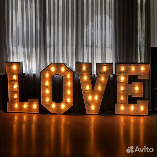 Свадебный декор, объемные буквы