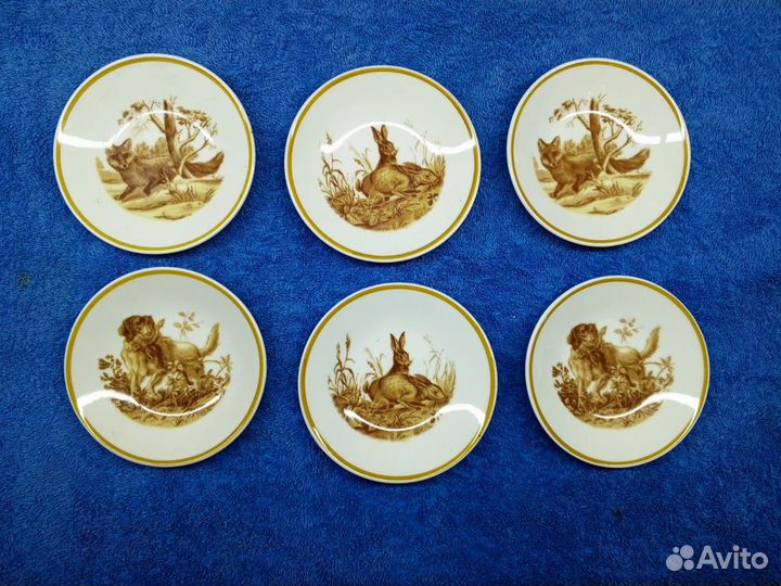 Комплект посуды Охота. Lichte Porzellan Лихте, ГДР