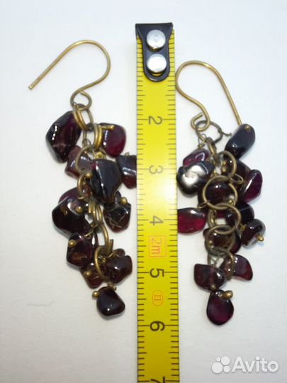 Серьги гранат Винтаж