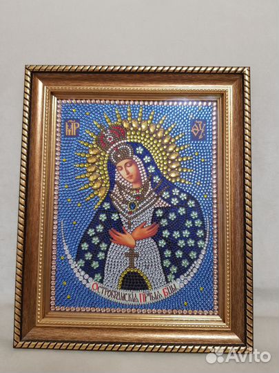 Икона стразами, ручная работа