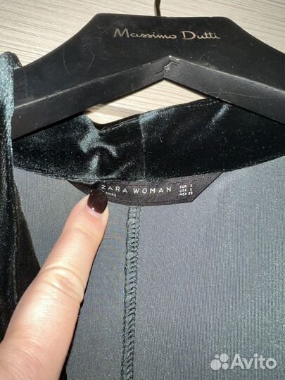 Барзатное платье zara