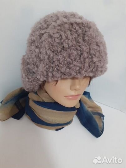 Шапка-ушанка букле зимняя