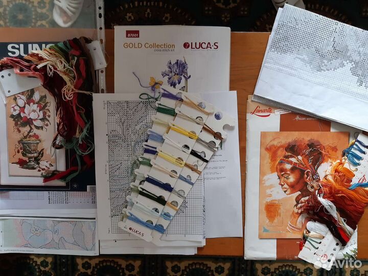 Набор для вышивания,остатки