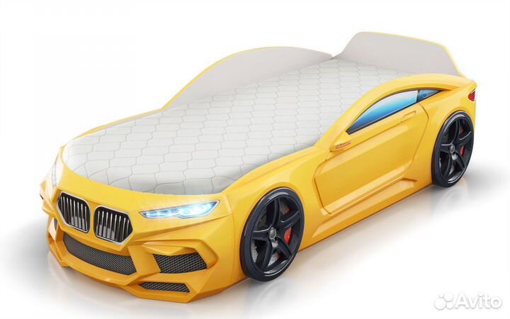 Кровать машина белая / черная / красная