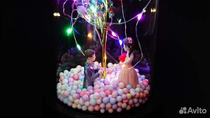 Ночник Роза подарок для влюблённых светильник