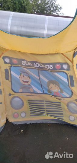 Детская игровая палатка в форме автобуса