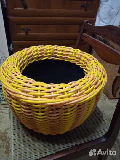 Кашпо горшок для цветов из ротанга 12л