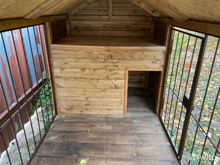 Вольер для собаки с будкой