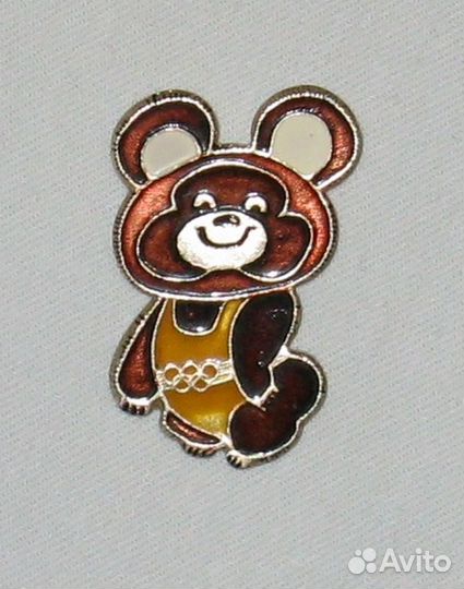 Значок Олимпийский Мишка, СССР