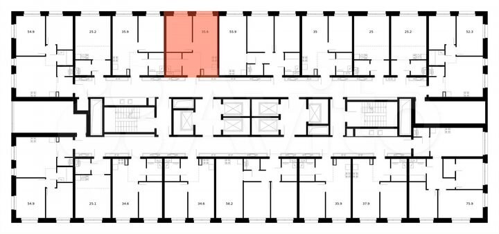 1-к. квартира, 35,6 м², 29/53 эт.