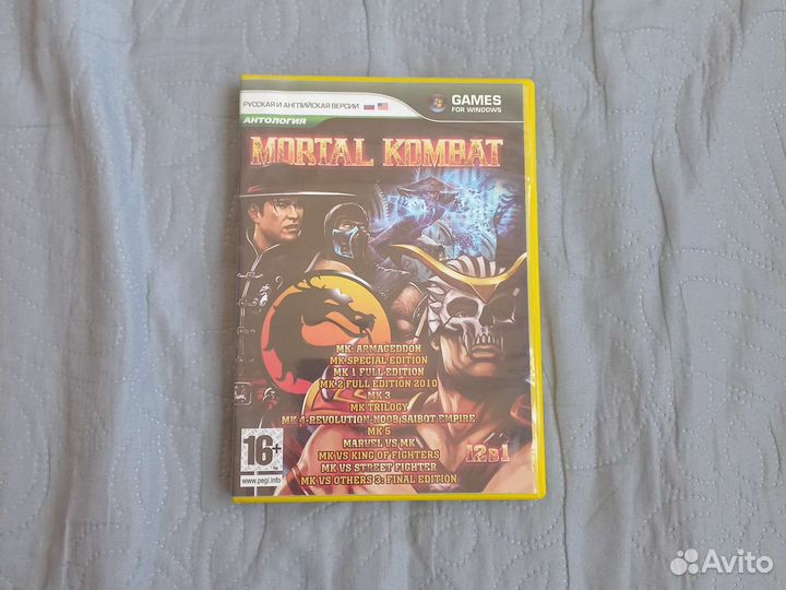 Игровой диск 12 в 1 Mortal combat для Windows