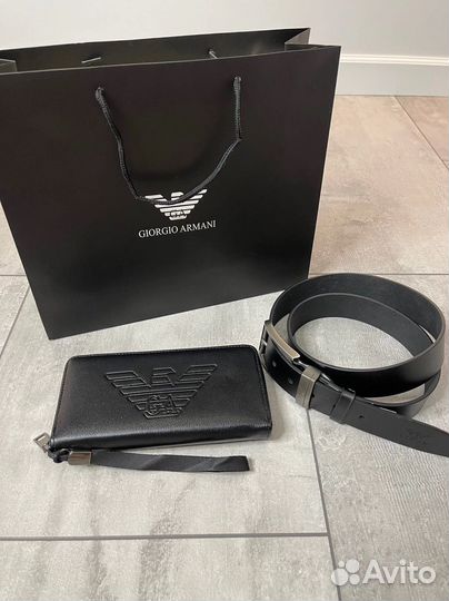 Подарочный набор для мужчин ремень портмоне