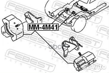 Опора дв mitsubishi pajero III montero V75W 200