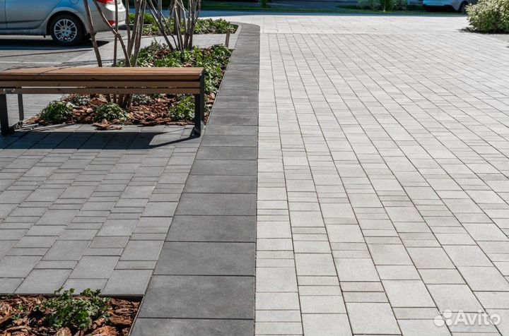 Тротуарная плитка белая