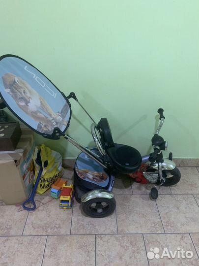 Велосипед с ручкой icon