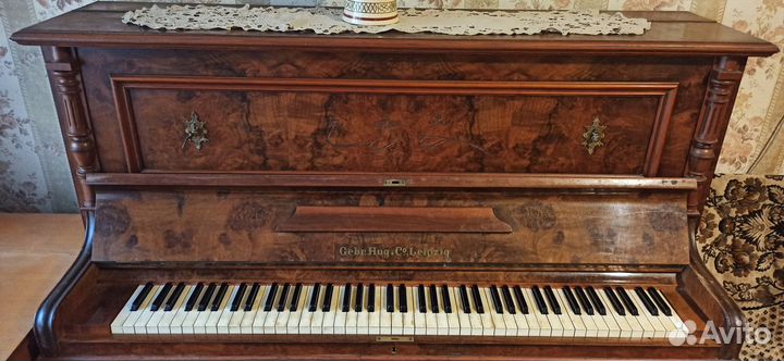 Cтаринное немецкое пианино Gebr.Hug&Co.,Leipzig