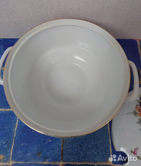 Супница Мейсенский букет Чехословакия Богемия