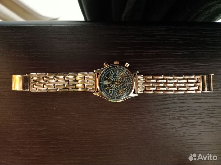 Мужские наручные часы золотые ника