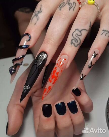 Наращивание ногтей,гель-лак