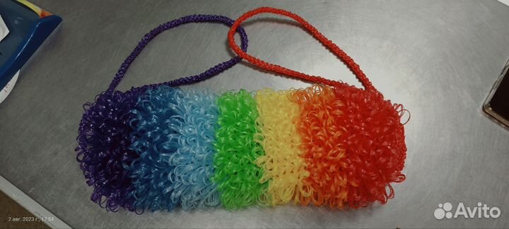 Мочалка ручной работы в двойную нить