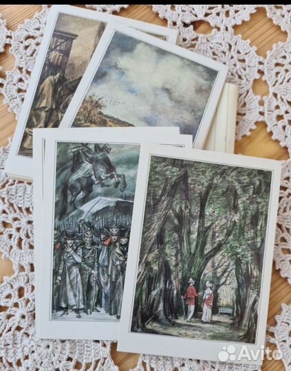 Биографические Открытки А С. Пушкин 32 шт