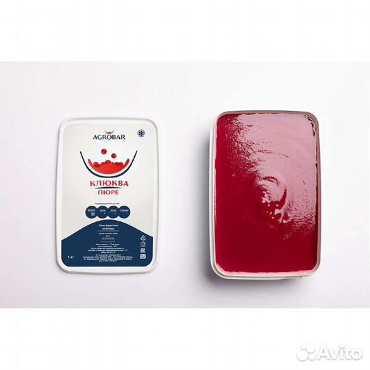 Замороженное пюре Клюква 1кг Агробар