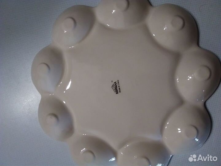 Фарфор Золотая рыбка 17*13см. Тарелка для 9 яиц