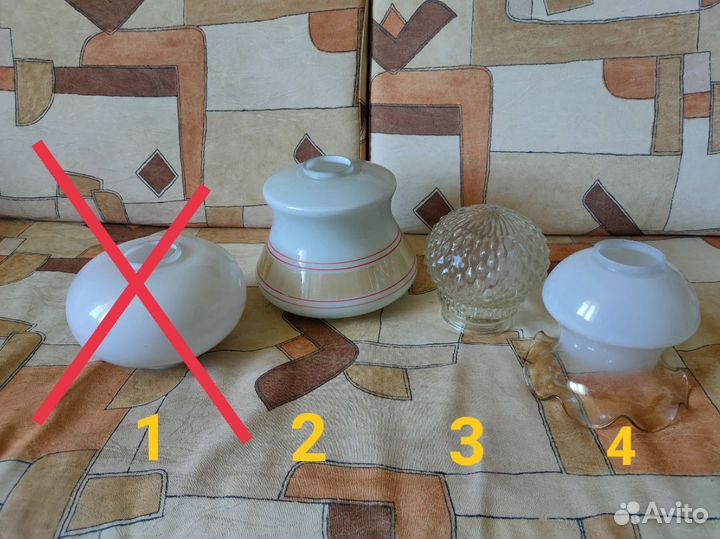 Плафоны для люстры стекло СССР