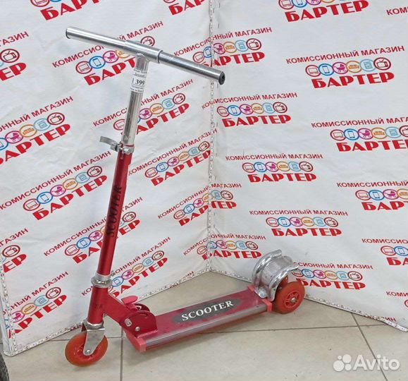 Самокат Scooter Детский красный