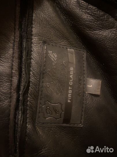 Кожаная дубленка мужская размер L