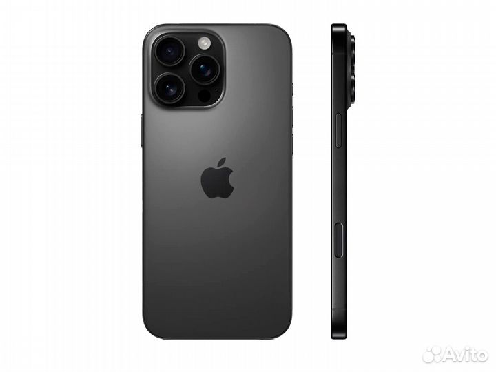 Смартфон Apple iPhone 16 Pro Max 512GB eSIM, Black Titanium (Титановый черный)