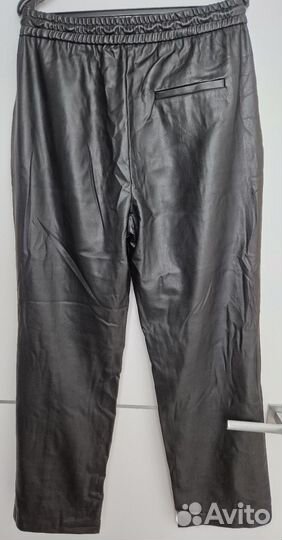 Кожаные брюки женские 48