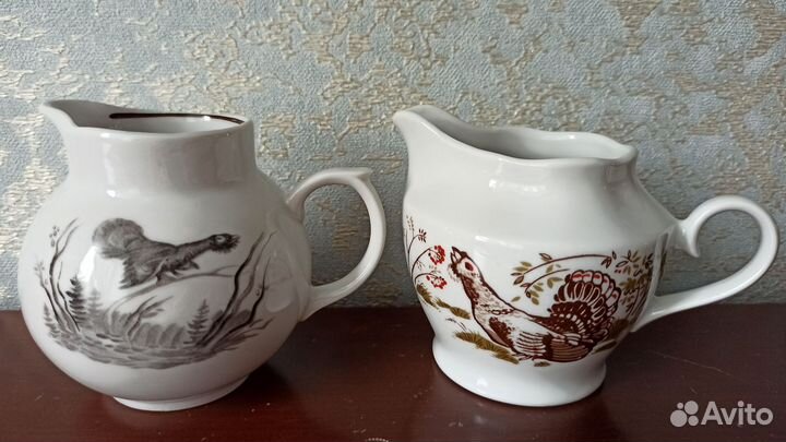 Винтажные молочники, сливочники. С глухарями. СССР