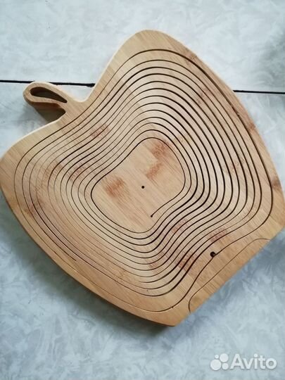 Ваза-трансформер из дерева для фруктов, конфет