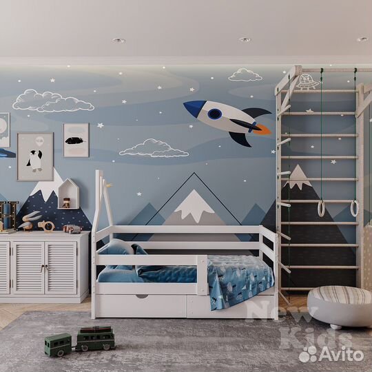 Детская кровать софа с домиком