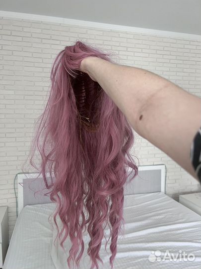 Парик розовый