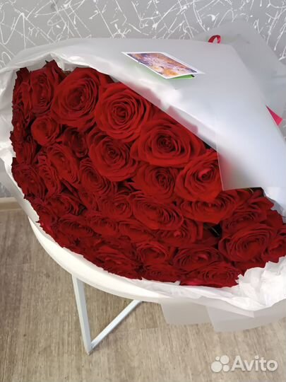 Розы крупные с доставкой 51 шт