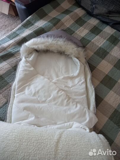 Зимний конверт в коляску на овчине