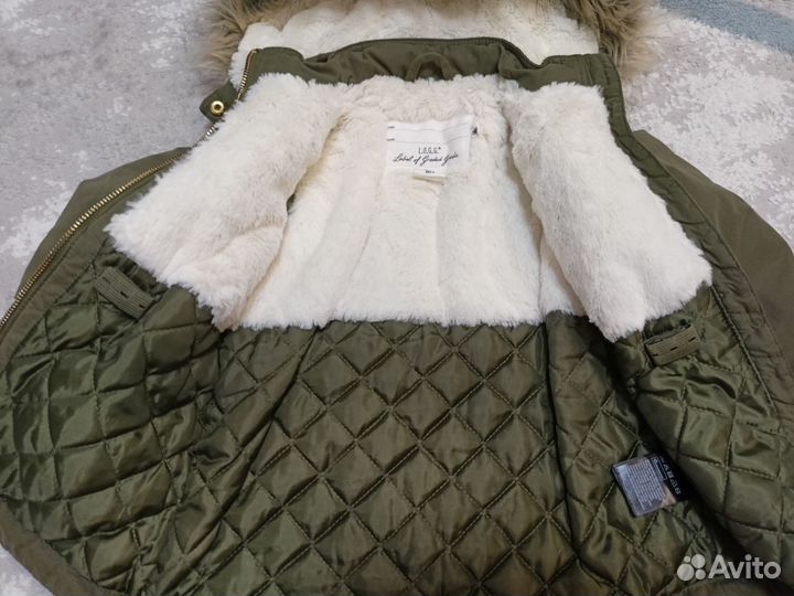 Утепленная парка hm для девочки 98