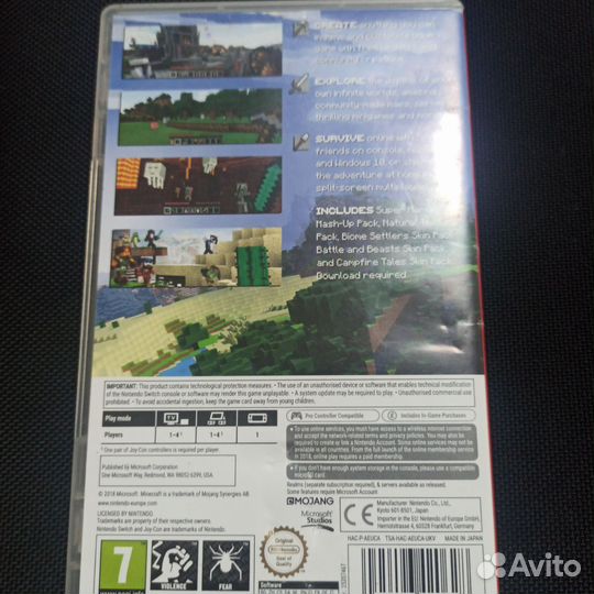 Minecraft nintendo switch
