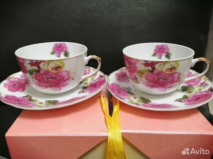 Набор чайной пары новый. Объем 0,25 мл