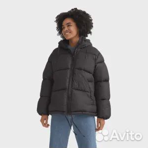 Куртка утепленная H&M Hooded, черный