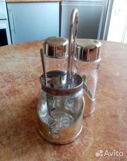 Набор для специй на подставке из 3-х предметов