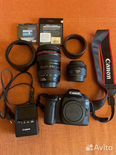 Canon 80d (пробег 450) + EF 24-105mm f/4L+50f1.8